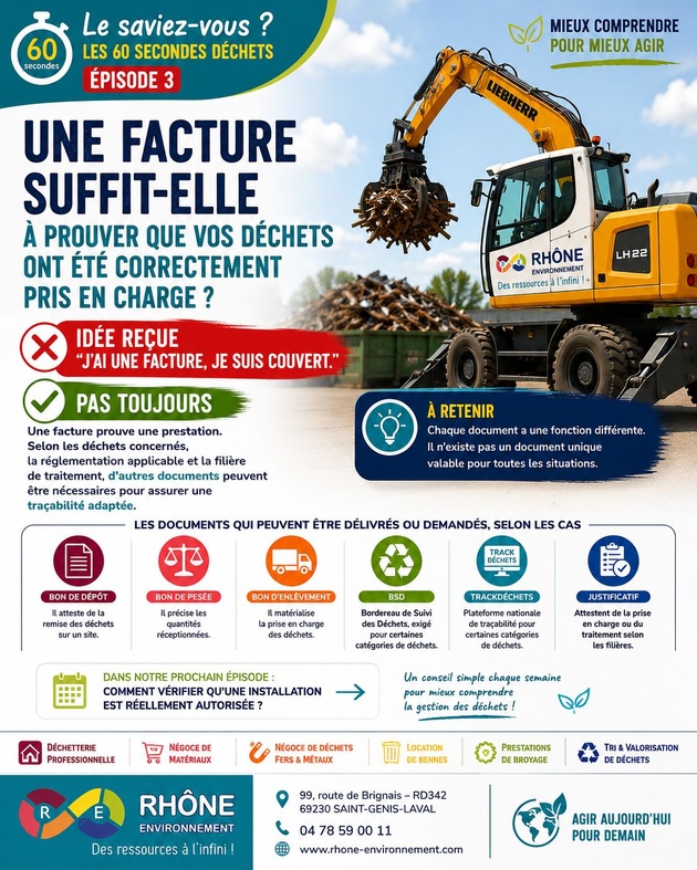 Déchets : une facture suffit-elle à prouver leur bonne prise en charge ?