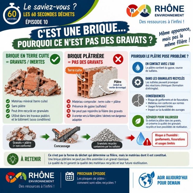 Briques plâtrières : pourquoi les séparer des gravats propres ? Briques plâtrières : pourquoi les séparer des gravats propres ?