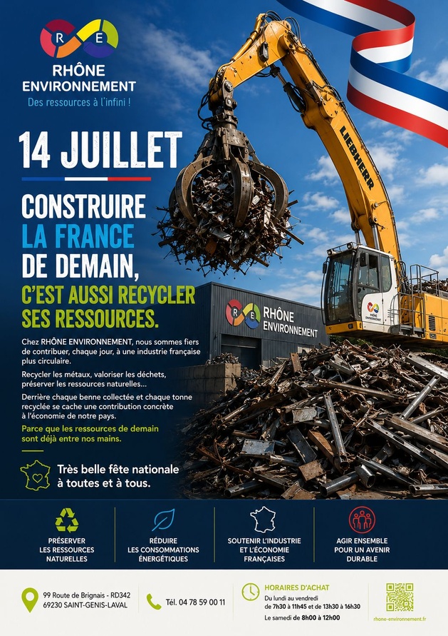 14 juillet : recycler les ressources, soutenir l’industrie et le territoire