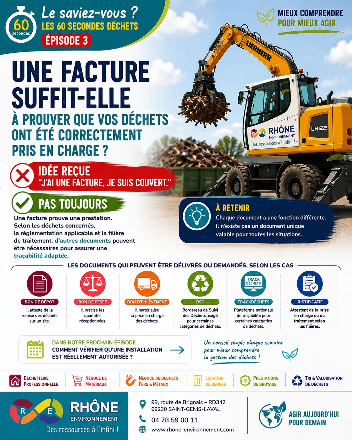 Déchets : une facture suffit-elle à prouver leur bonne prise en charge ?