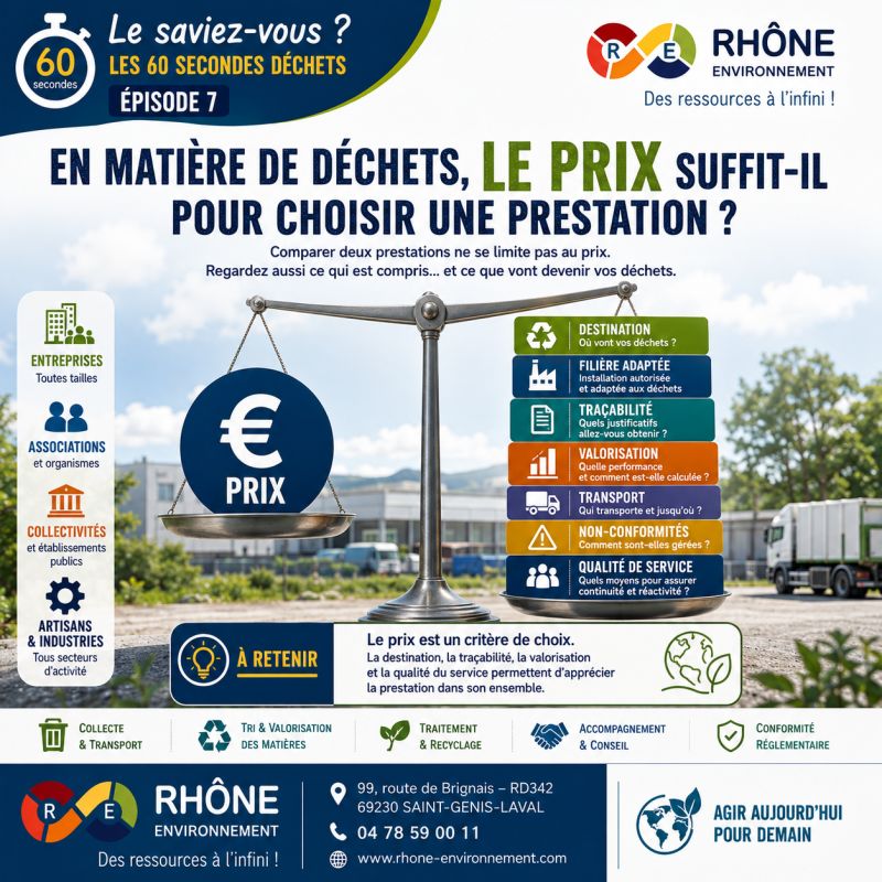 Gestion des déchets : le prix suffit-il pour comparer deux prestations ?