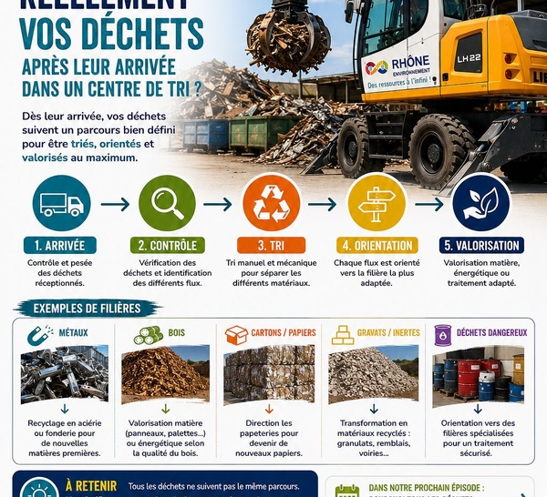 Que deviennent vos déchets après leur arrivée dans un centre de tri ?